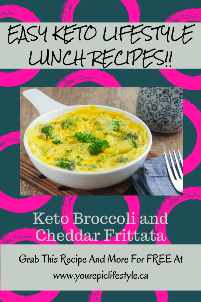 Healthy Diet Easy Keto-Low Carb Lifestyle Lunch Recipes Broccoli and Cheddar Frittata