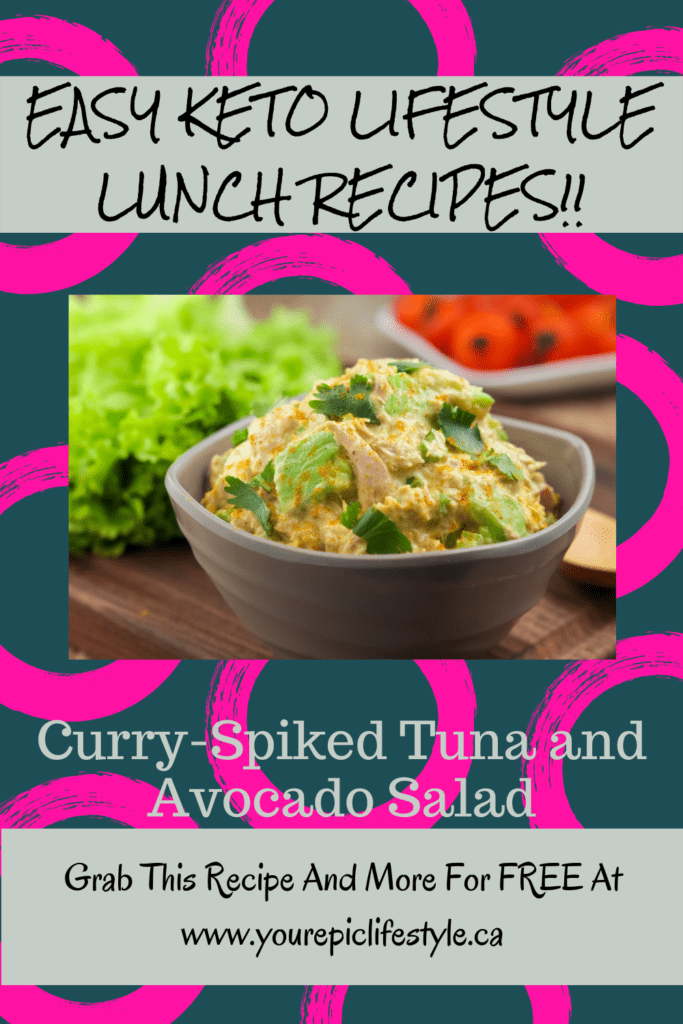 Healthy Diet Easy Keto-Low Carb Lifestyle Lunch Recipes Curry-Spiked Tuna and Avocado Salad
