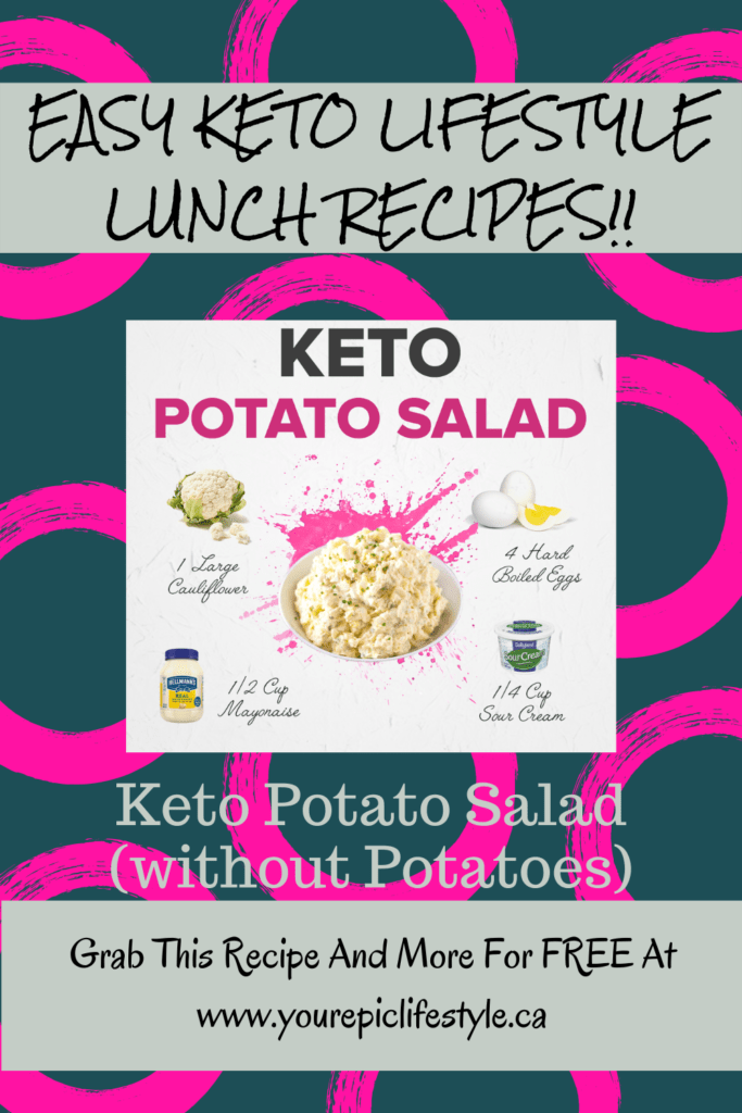 Healthy Diet Easy Keto-Low-carb Lifestyle Lunch Recipes Potato Salad (without Potatoes)